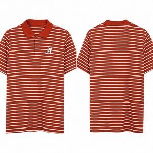 Divots University of Alabama pullover Polo type Bin C Medium Red White Stripe